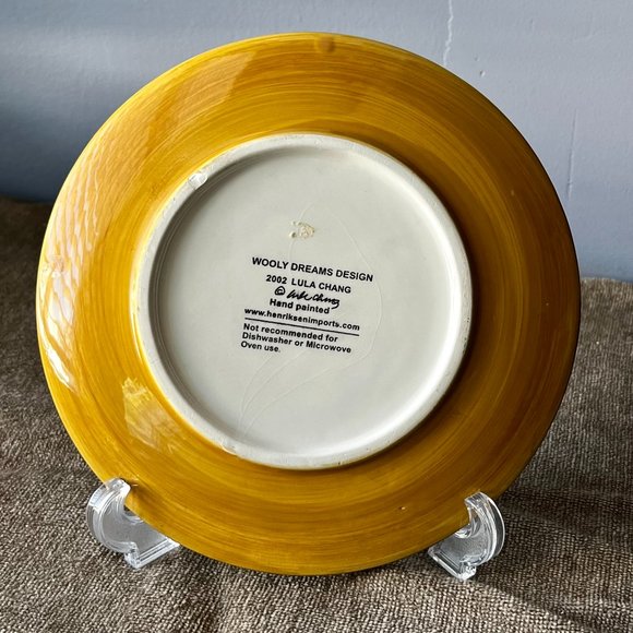 Wooly Dreams Design 8 inch Plate Cows Taking a Bubble Bath Lula Chang - Rare - Picture 2 of 3